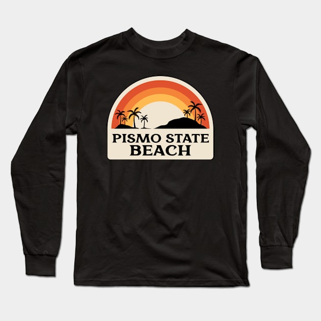 Pismo State Beach Retro Long Sleeve T-Shirt by Insert Place Here